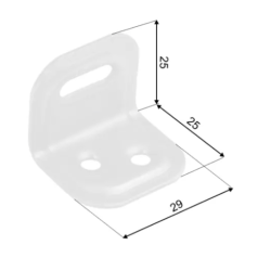 Coltar pentru mobila alb 25x25x29 mm FKS1-4481113 Domax