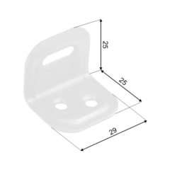 Coltar pentru mobila alb 25x25x29 mm FKS1-4481113 Domax