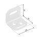 Coltar pentru mobila alb 25x25x29 mm FKS1-4481113 Domax