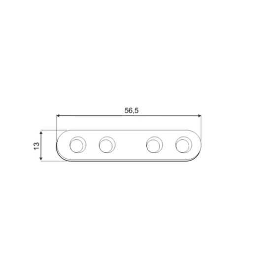 Conector plat pentru constructii din lemn zincat 96,5x13x2,0 mm FLW100-4483414 Domax