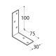 Coltar pentru constructii din lemn zincat 100x75x30x3,0 mm KB1-4015 Domax