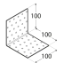 Coltar perforat pentru lemn zincat 100x100x100x2,0 mm KM13-4113 Domax