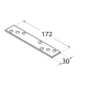 Conector plat pentru lemn zincat material gros 172x30x3,0 mm LG1-4461 Domax