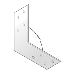 Coltar perforat plat tip V pentru lemn zincat 120x120x35x2,0 mm NAS120-46501 Domax