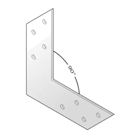 Coltar perforat plat tip V pentru lemn zincat 120x120x35x2,0 mm NAS120-46501 Domax
