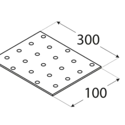 Placa perforata pentru lemn zincata 100x40x2,0 mm PP2-4402 Domax