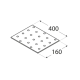 Placa perforata pentru lemn zincata 400x160x2,0 mm PP23-4423 Domax