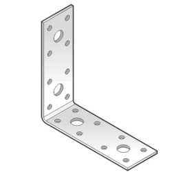 Coltar perforat pentru lemn zincat 102x102x35x2,5 mm KL6-4076 Domax