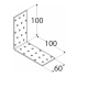 Coltar perforat pentru lemn zincat 100x100x60x2,0 mm KM11-4111 Domax