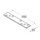 Conector plat pentru lemn zincat material gros 193x35x4,0 mm LG2-4462 Domax