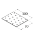 Placa perforata pentru lemn zincata 300x80x2,0 mm PP11-4411 Domax