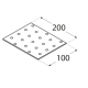 Placa perforata pentru lemn zincata 200x100x2,0 mm PP12-4412 Domax