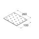 Placa perforata pentru lemn zincata 260x100x2,0 mm PP14-4414 Domax