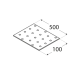 Placa perforata pentru lemn zincata 500x100x2,0 mm PP17-4417 Domax