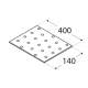 Placa perforata pentru lemn zincata 400x140x2,0 mm PP22-4422 Domax
