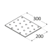 Placa perforata pentru lemn zincata 300x200x2,0 mm PP24-4424 Domax