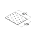 Placa perforata pentru lemn zincata 200x600x2,0 mm PP27-4427 Domax