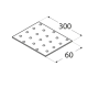 Placa perforata pentru lemn zincata 60x300x2,0 mm PP30-4430 Domax