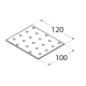 Placa perforata pentru lemn zincata 100x120x2,0 mm PP31-4431 Domax