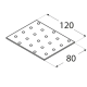 Placa perforata pentru lemn zincata 80x120x2,0 mm PP33-4433 Domax