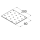 Placa perforata pentru lemn zincata 200x60x2,0 mm PP7-4407 Domax