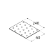 Placa perforata pentru lemn zincata 240x60x2,0 mm PP8-4408 Domax