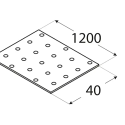 Placa perforata pentru lemn zincata 40x1200x2,0 mm PP91-4391 Domax