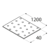 Placa perforata pentru lemn zincata 40x1200x2,0 mm PP91-4391 Domax