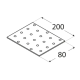 Placa perforata pentru lemn zincata 200x80x2,0 mm PP9-4409 Domax