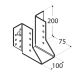 Papuc grinda tip A pentru constructii din lemn zincat 100x200x75x2,0 mm WB32-4532 Domax