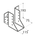 Papuc de grinda tip A pentru constructii din lemn zincat 115x193x75x2,0 mm WB34-4534 Domax