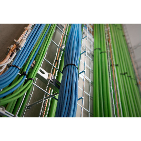 Coliere plastic strangere, zimtate, negre, 3.6X370MM INDEX