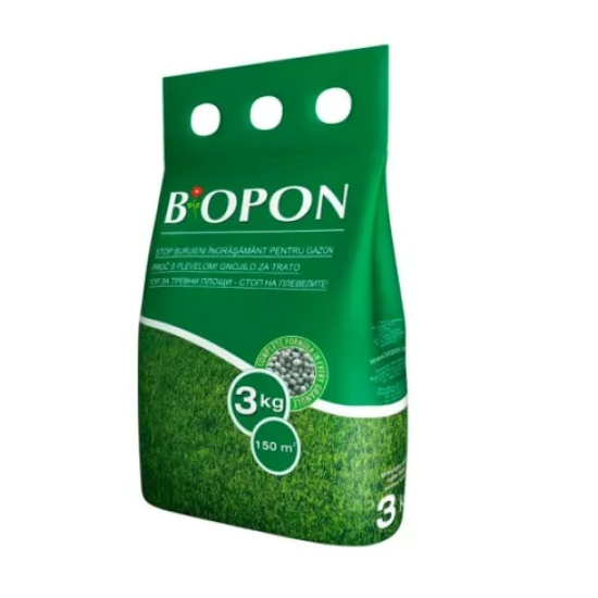BIOPON ingrasamant gazon cu buruieni control 3 kg