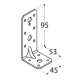 Coltar perforat ranforsat pentru lemn zincat 95x53x45x2,5 mm KPK11-40411 Domax