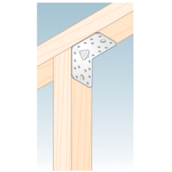 Coltar perforat ranforsat pentru lemn zincat 70x70x55x1,5 mm KPS4-40242 Domax