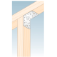 Coltar perforat ranforsat pentru lemn zincat 70x70x55x1,5 mm KPS4-40242 Domax