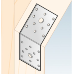 Coltar perforat pentru lemn zincat unghi 135 70x70x55x2,5 mm KLR2-4082 Domax
