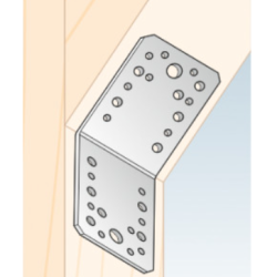 Coltar perforat pentru lemn zincat unghi 135 90x90x65x2,5 mm KLR3-4083 Domax
