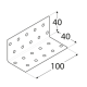 Coltar perforat pentru lemn zincat 40x40x100x2,0 mm KM14-4114 Domax