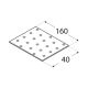 Placa perforata pentru lemn zincata 160x40x2,0 mm PP4-4404 Domax