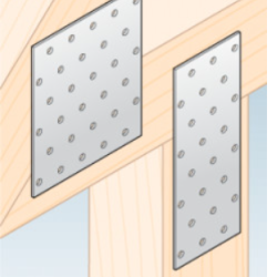 Placa perforata pentru lemn zincata 200x120x2,0 mm PP18-4418 Domax