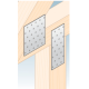 Placa perforata pentru lemn zincata 240x120x2,0 mm PP19-4419 Domax