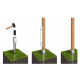 Suport stalp tip U clasic zincat 76x120x4 mm pentru stalp 75 mm PS75U-480075 Domax