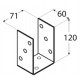 Suport stalp tip O zincat 71x120x4 mm PSO70-4832 Domax