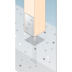 Suport stalp tip U cu tija zincat 71x100x5 mm pentru stalp 70 mm PSL70U-4913 Domax