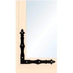 Coltar plat decorativ pentru lemn negru 150x150x25x2,5 mm NAD1-89902 Domax
