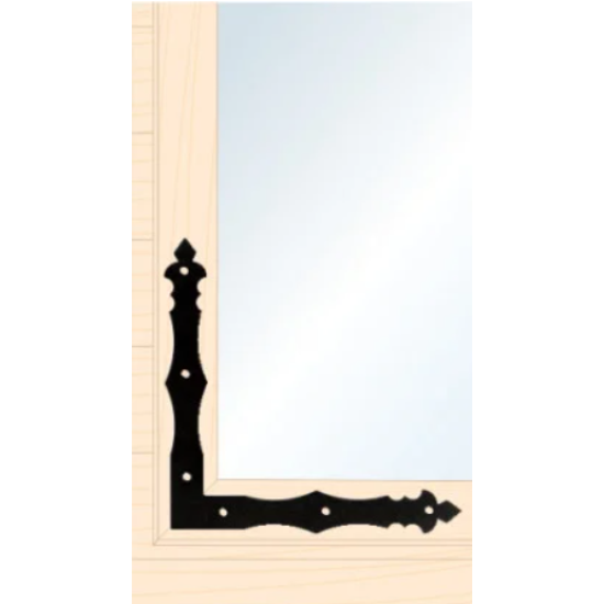 Coltar plat decorativ pentru lemn negru 200x200x30x3,0 mm NAD2-89912 Domax