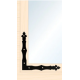Coltar plat decorativ pentru lemn negru 200x200x30x3,0 mm NAD2-89912 Domax