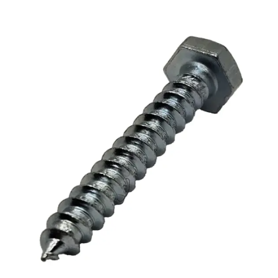 Surub pentru lemn, cu cap hexagonal, DIN 571, zincat alb, 6x30mm