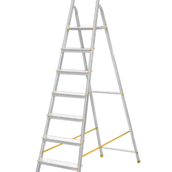 Scara din aluminiu cu urcare pe un tronson Alverosal 3 trepte, A913/150